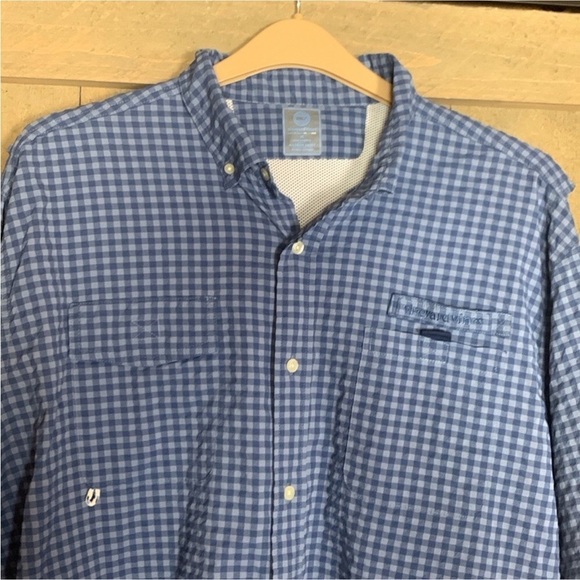 Vineyard Vines blue check Harbor long sleeve shirt Size XL - Picture 9 of 13
